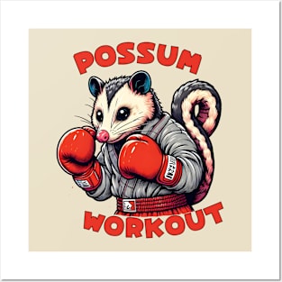 Kickboxing possum Posters and Art